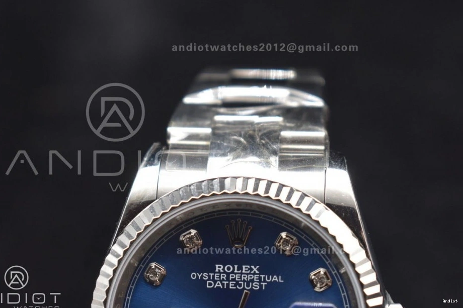 on Oyster Edition 1:1 Diamonds Blue DIWF Steel Bracelet Dial 36 SA3235 904L DateJust Best 0415